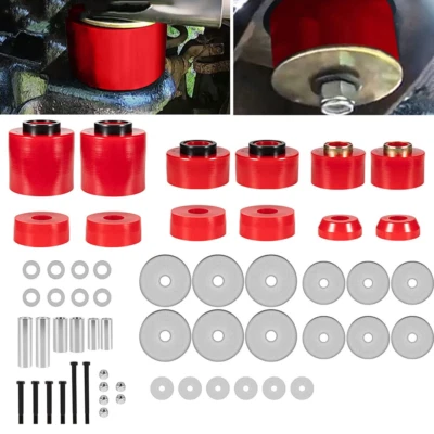 4.4123R Red Body Mount Bushing Kit Hardware For Ford 1980-1998 F-150/250/350 - Image 1 of 4