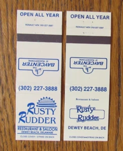 DEWEY BEACH, DELAWARE STREICHHOLZSCHACHTELN: ROSTIGE RUDER SALOON LEERE STREICHHOLZHÜLLEN -C - Bild 1 von 1