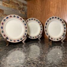 Set of Three Mikasa Salad/Dessert Plates Terrazzo Pattern