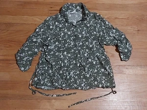 No Boundaries Damengröße XXL (19) Junior grüne 1/2-Knopf-Pull-Over-Bluse zum Binden - Bild 1 von 9