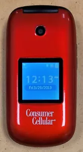 Huawei Envoy U3900 - Red and Black ( Consumer Cellular ) Flip Phone -Great Shape - Picture 1 of 7