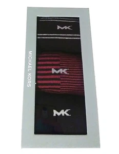 Michael Kors Crew Sock Set for Men Size 7-12 Burgundy Red Black Multi-Color NIB - Picture 1 of 12