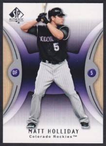 2007 SP Authentic  #16 Matt Holliday Colorado Rockies