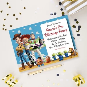 Disney Toy Story 10 Personalised Birthday Party invitations  - Picture 1 of 3