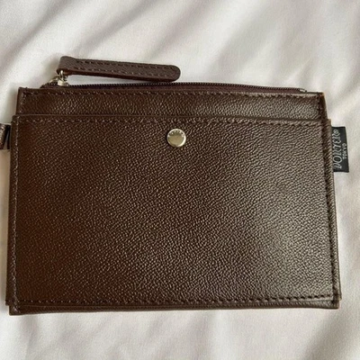 Estuche para tarjetas de cuero Porter marrón agotado usado 16,5x11 cm Foto 1 de 4