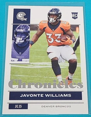 2021 Chronicles RC #31 Javonte Williams Denver Broncos Football Card L5 - Image 1 of 2