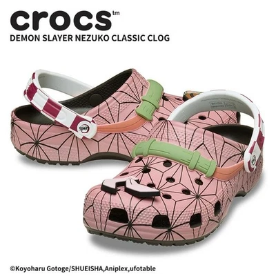 Crocs Demon Slayer Nezuko Classic Clog Unisex Japan Limited Edition M2-M7 New - Image 1 of 4