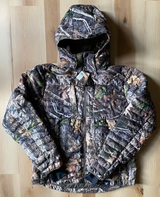 True Timber TrueSuede Down Jacket - Strata Camo Sz XL Zip-Off Hood Bowhunter - Image 1 of 4
