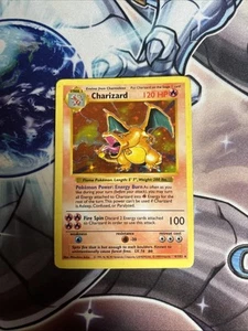 Pokemon TCG Charizard 4/102 Base Set (Shadowless) Holo Heavy Play (VP) - Picture 1 of 24