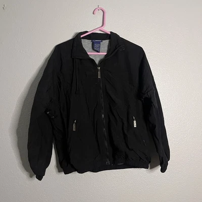 Винтажная женская черная ветровка куртка/карманы Catalina с мягкой подкладкой размер средний - Изображение 1 из 4