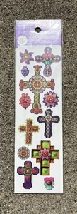 RETIRED Punch Studio Scrapbook Stickers DECORATIVE CROSSES- 2 sheets * - Picture 1 of 1