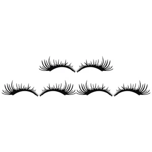 3 Pairs Black PET Car Headlight Sticker Eyelashes Car Decoration Stickers - Bild 1 von 12