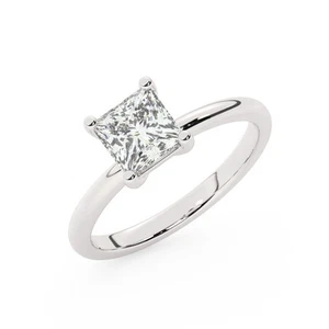 2ct Princess Lab Grown Diamond Ring 14K Solid White Gold With IGI Certificate - Picture 1 of 6