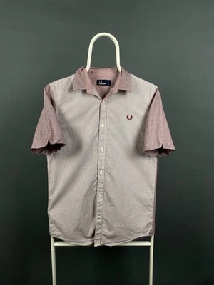 Fred Perry Mens Casual Shirt Size S Gray Short Sleeve Stretch Button Up - Image 1 of 4