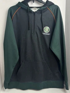 Vtg Old Dominion Freight Line Distressed Black Green Logo Hoodie Sweatshirt - Picture 1 of 5