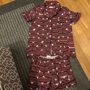 Trina Turk x BedHead Shorty PJ Set Damen XS Geometrisch Pink Schwarz - Bild 1 von 7