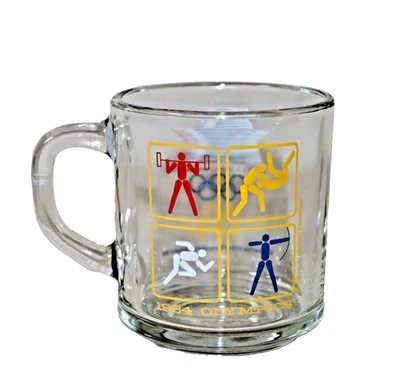 McDonalds ~ LA Olympics  ~ Commemorative 10 oz Glass Coffee Mug 1984 - Image 1 of 4