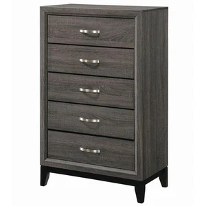 Coaster Transitional Wood 5-Drawer Rectangular Chest in Gray - Picture 1 of 3