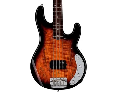 Sterling by Music Man StingRay RAY34 Spalted Maple - 3-Tone Sunburst - Image 1 of 4