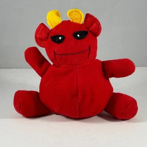 Lillian Vernon 5 Zoll roter Teufel Plüsch gelbe Hörner Regal Sitter - Halloween - Bild 1 von 4