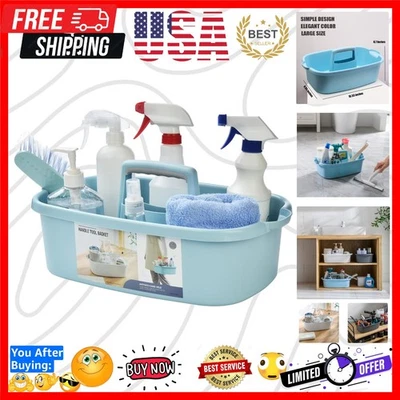 Large Plastic Shower Caddy Tote, Portable Storage Caddy Basket Organizer with... - Image 1 of 4