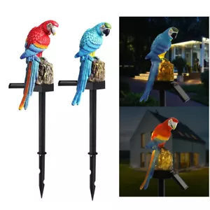 Led Solar Garden Lights Parrot Lamp for Pathway Landscape Yard Patio Lawn Decor - Picture 1 of 14