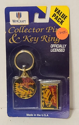 Brand New Wincraft Nascar Michael Waltrip Pin & Keychain Cover