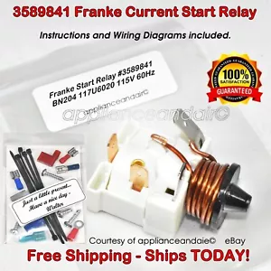 3589841 Franke Current Start Relay BN204 117U6020, Free Same Day Shipping! - Picture 1 of 8