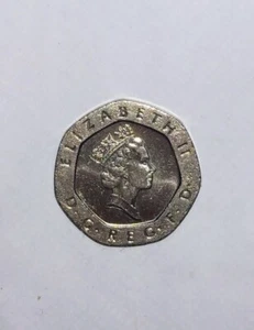 #103-1996 UK England Queen Elizabeth II 20 Pence Heptagon Coin  - Picture 1 of 2
