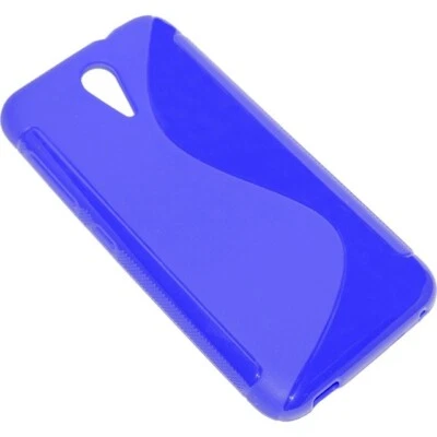 Ssyl Custodia Tpu Silicone Cover S-line Back Gel Case Htc Desire 620 Blu Blue - Immagine 1 di 4