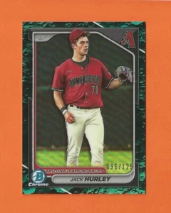 2024 Bowman Chrome Prospect Aqua Lunar Refractor Jack Hurley #d 096/125 - Imagen 1 de 2