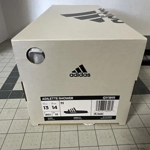 Adidas Mens Adilette Shower Locker Slide Shoe Water Sandal Gray/White Unisex - Picture 1 of 5