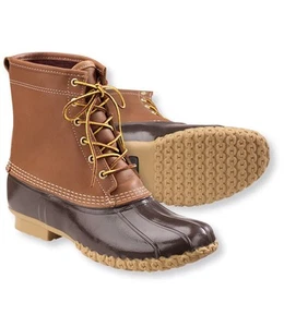 Woman's 8" L.L. Bean Boots Gortex/ thinsulate Bean Boots tan/ brown SZ 7M! NWB! - Picture 1 of 6