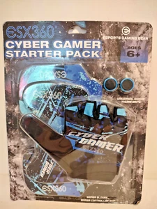 ESX 360 Cyber Gamer Starter Pack Black Blue: Gloves PS4 Xbox 360 Controller Skin - Picture 1 of 10
