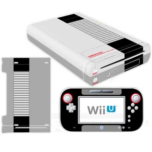 Nintendo Wii U Console Controllers Skin Kit NES Retro Vinyl Decals Stickers Case - Picture 1 of 1
