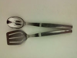 Stainless Slotted Spatula and Spoon Set 10" Kitchen Utensils - Picture 1 of 6