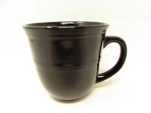 Rich Black (Rainforest) by Mainstays All Black Embossed Rings Rim NoTrim Mug B21 - Picture 1 of 1