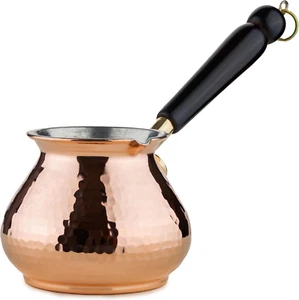 33 Fl Oz Xxlarge Solid Hammered Copper Turkish Greek Coffee Pot, Stovetop Coffee - Picture 1 of 9