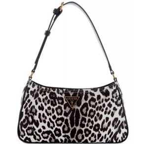 GUESS Little Bay nylon small shoulder bag - Leopard Animal print