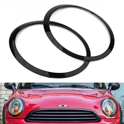 Mini R56, R55 Anteriore Sostituzione Faro Anelli Piano Nero Lucido COOPER S, Jcw - Immagine 1 di 4