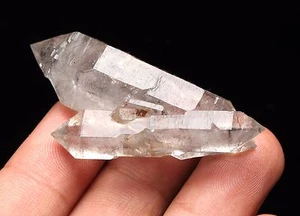 26.6g  NATURAL Unique skeletal Elestial QUARTZ Crystal Double End Specimen - Picture 1 of 12