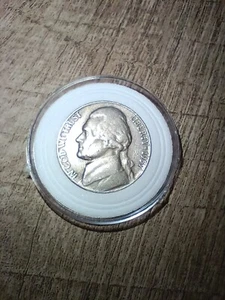 1957 Nickel No Mint Mark In Coin Capsule - Picture 1 of 2