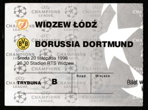 TICKET Widzew Lodz - Borussia Dortmund 1996/97 Champions Lg Poland Germany - Picture 1 of 1