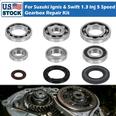Kit de reparación de cojinetes y sellos de aceite de caja de cambios para Suzuki Swift & Ignis 1.3 2000-2010 Foto 1 de 4