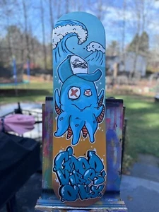 Shortiez ink graffiti skatedeck Maple 8.5 Art Octo Skateboard Good Vibes Only - Picture 1 of 1