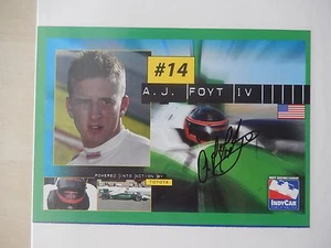 Foto pulida autografiada de 7 1/2" X 5 1/2" de A. J. Foyt IV - Imagen 1 de 2