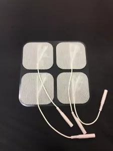 "NUEVAS 20 piezas Almohadillas de Electrodo ""Pigtail"" Reutilizables 2"" x 2"" para Unidad Digital Tens a GRANEL - Imagen 1 de 4