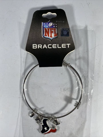 NFL Football | Houston Texans | Wire Bangle Bracelet with Charms Jewelry Cover