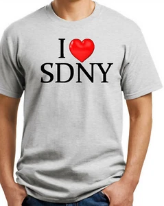 Camiseta I Heart SDNY. Ceniza, blanco S-3-XL 100 % algodón. Envío gratuito en EE. UU. - Imagen 1 de 3