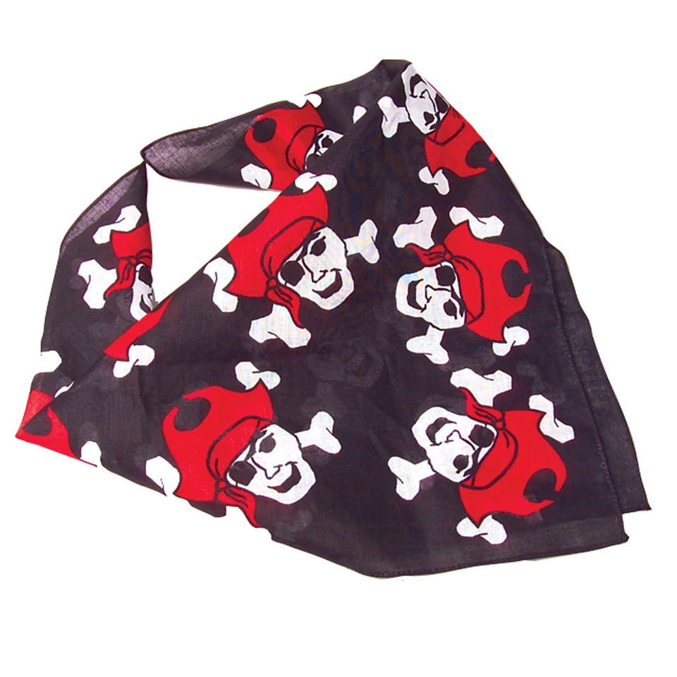 Children's Skull And Crossbone Pirate Halloween Polyester Bandana, For Boys, ... - Image 1 of 1